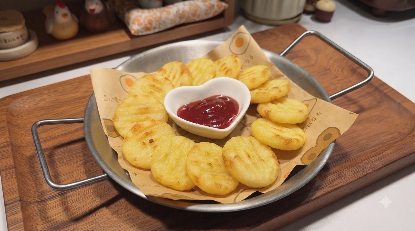 カリッと香ばしい焼きポテトパンケーキ