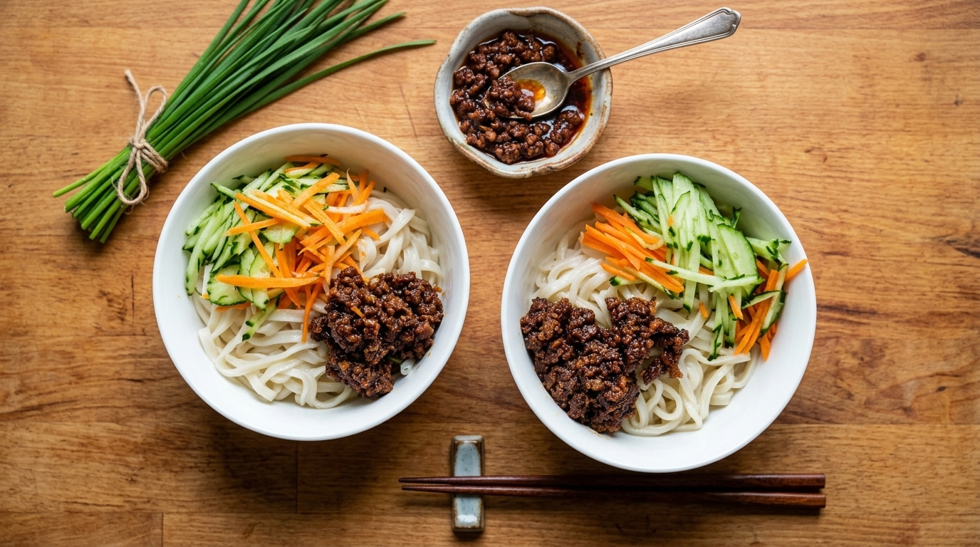 本格北京ジャージャー麺（肉味噌かけ麺）