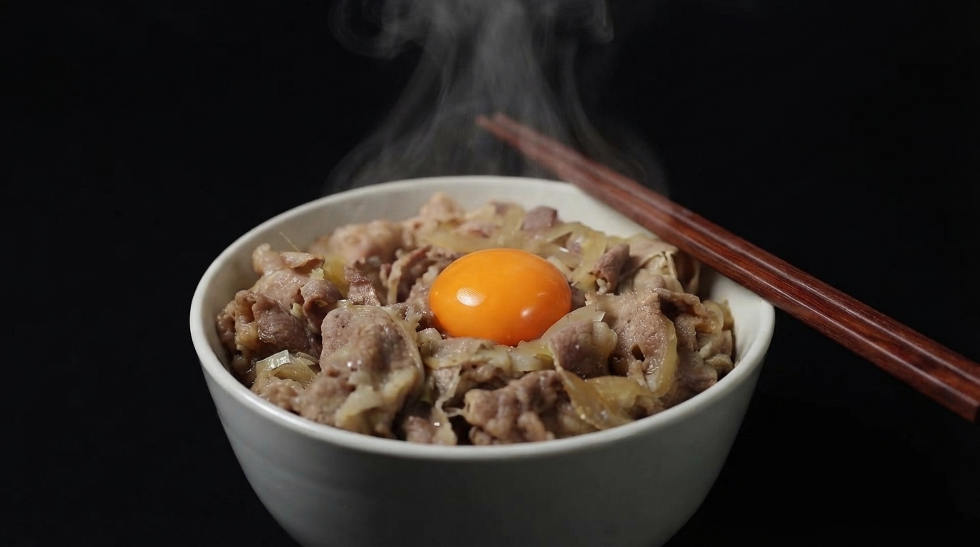 定番の美味しい牛丼