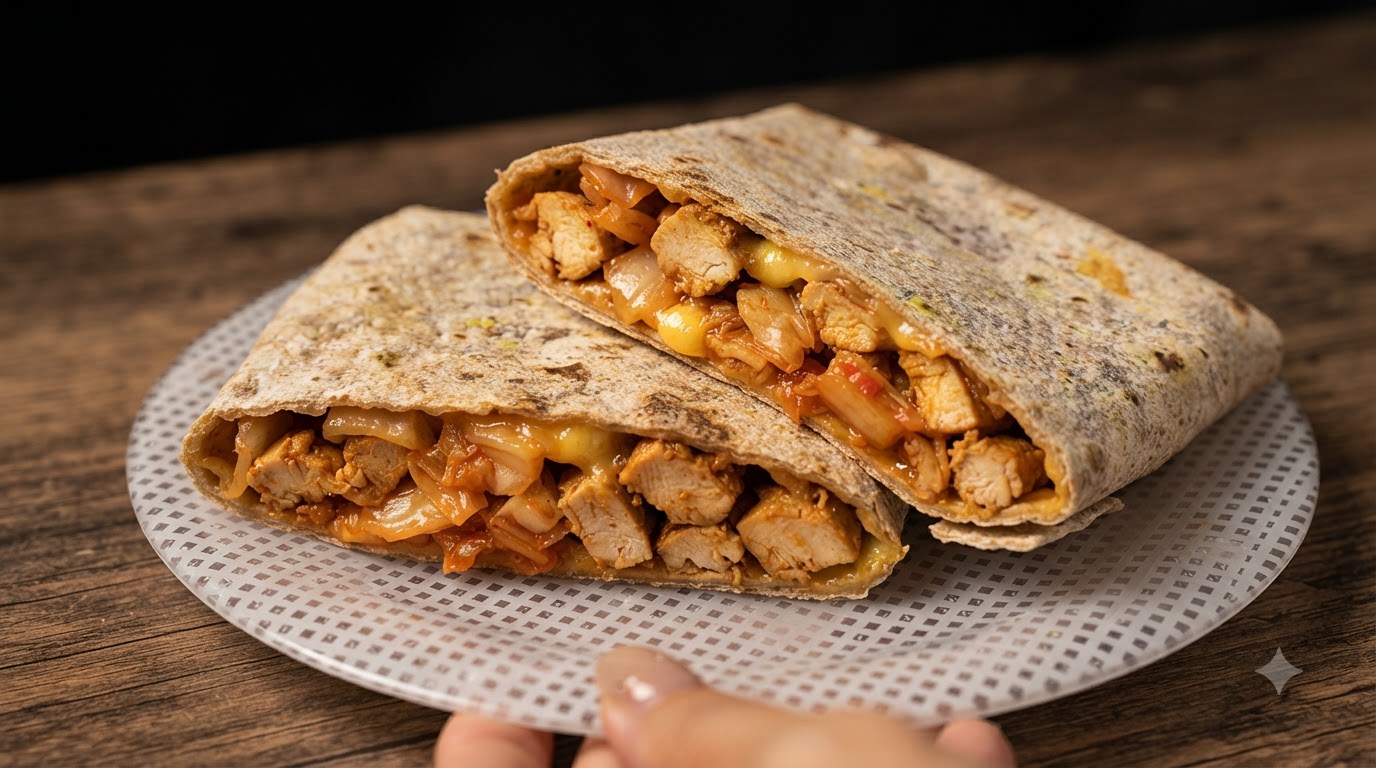 キムチチーズチキン全粒粉ラップ