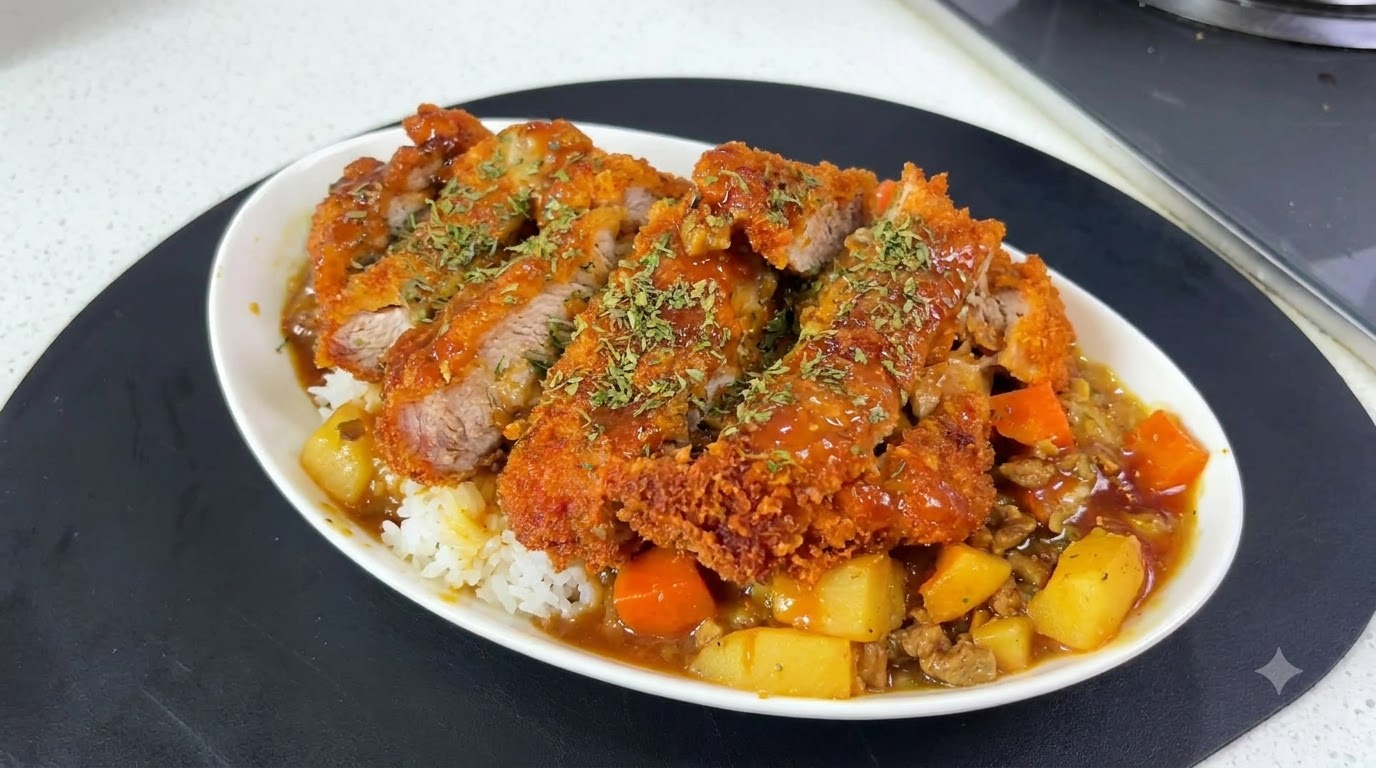 カツカレーの作り方：サクサク豚肉と濃厚な旨味のカレーライス
