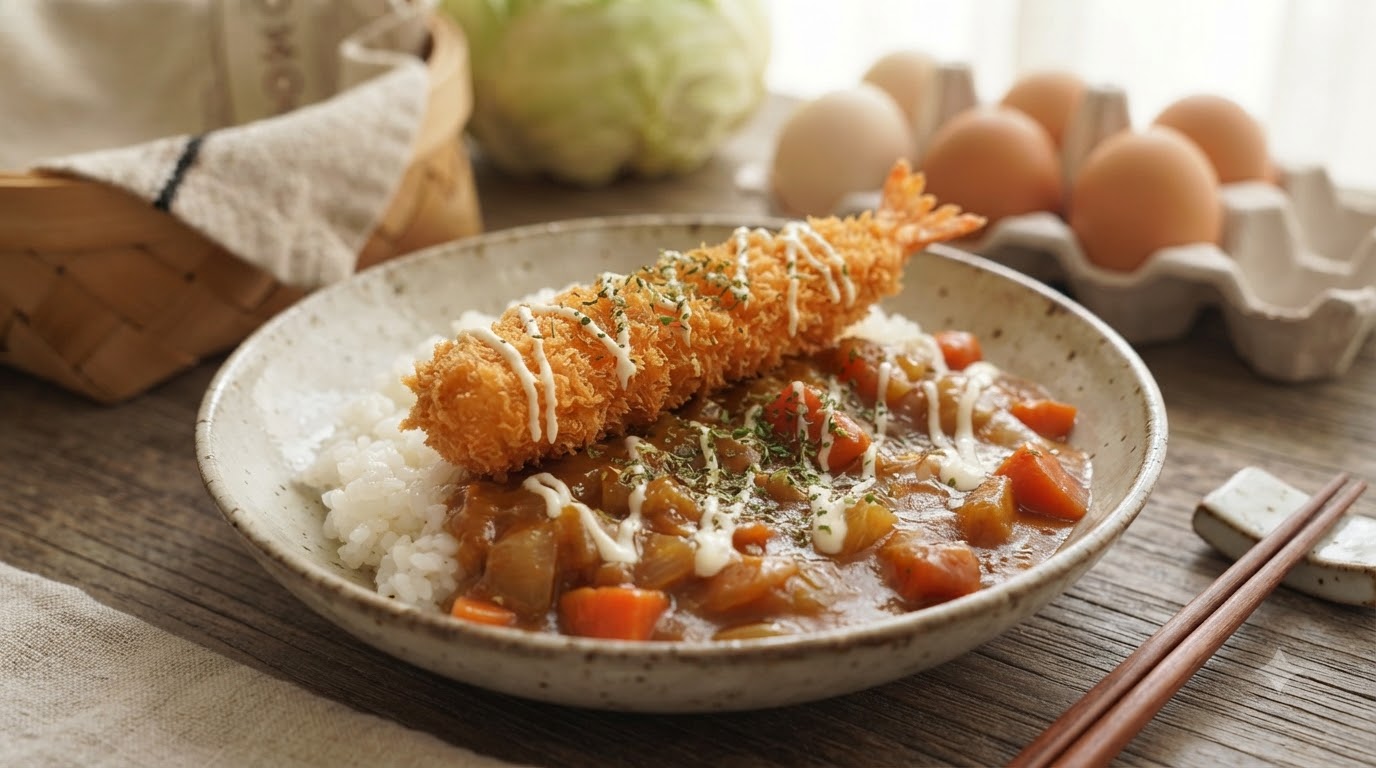 ココナッツカレーシュリンプカツライス