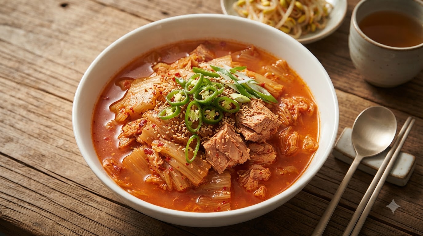 本格韓国風ツナキムチチゲ（참치김치찌개）