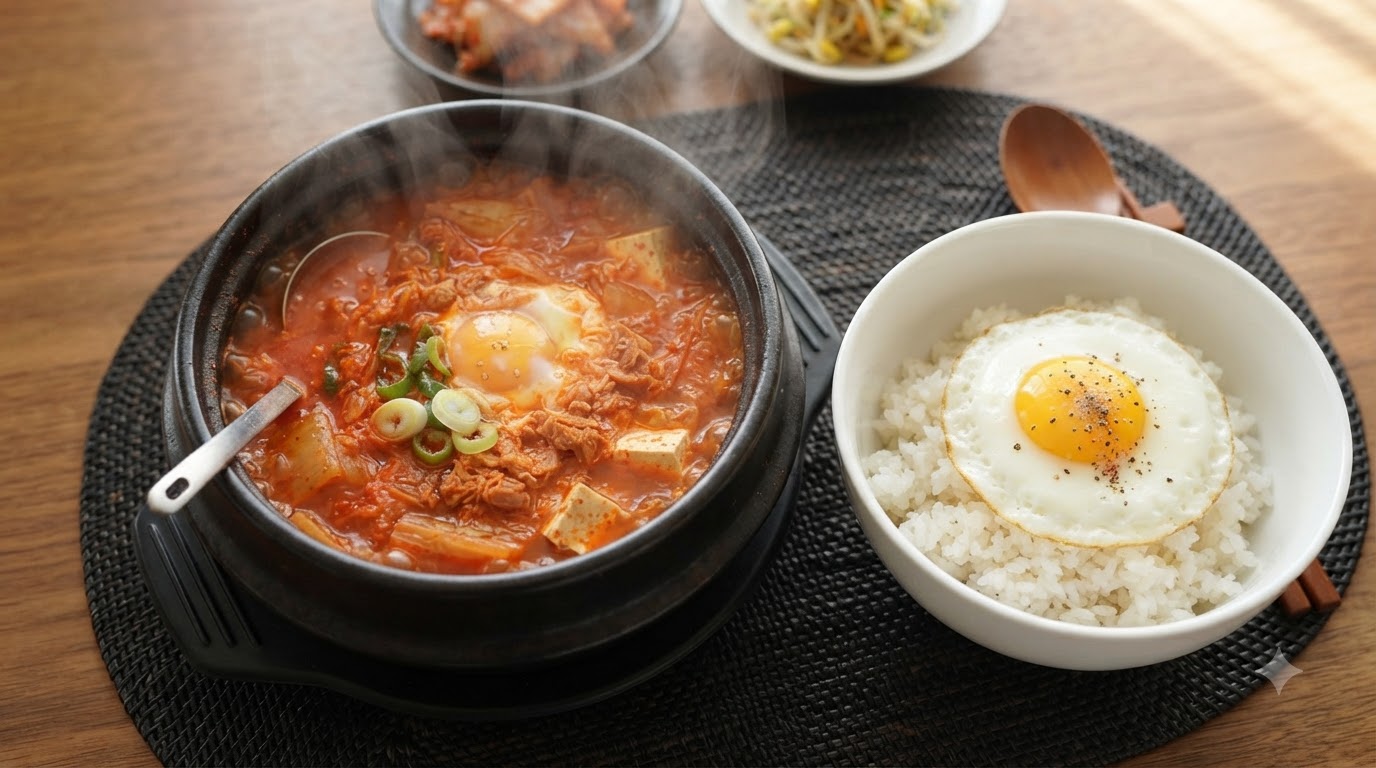 本格韓国風ツナキムチチゲ（ツナキムチスープ）