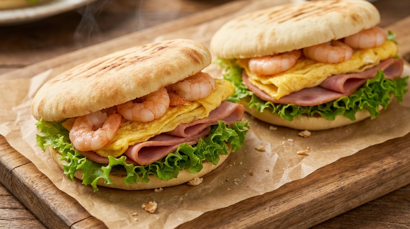 こねずに簡単 フライパンで作る全粒粉フラットブレッドのパニーニバーガーバンズ