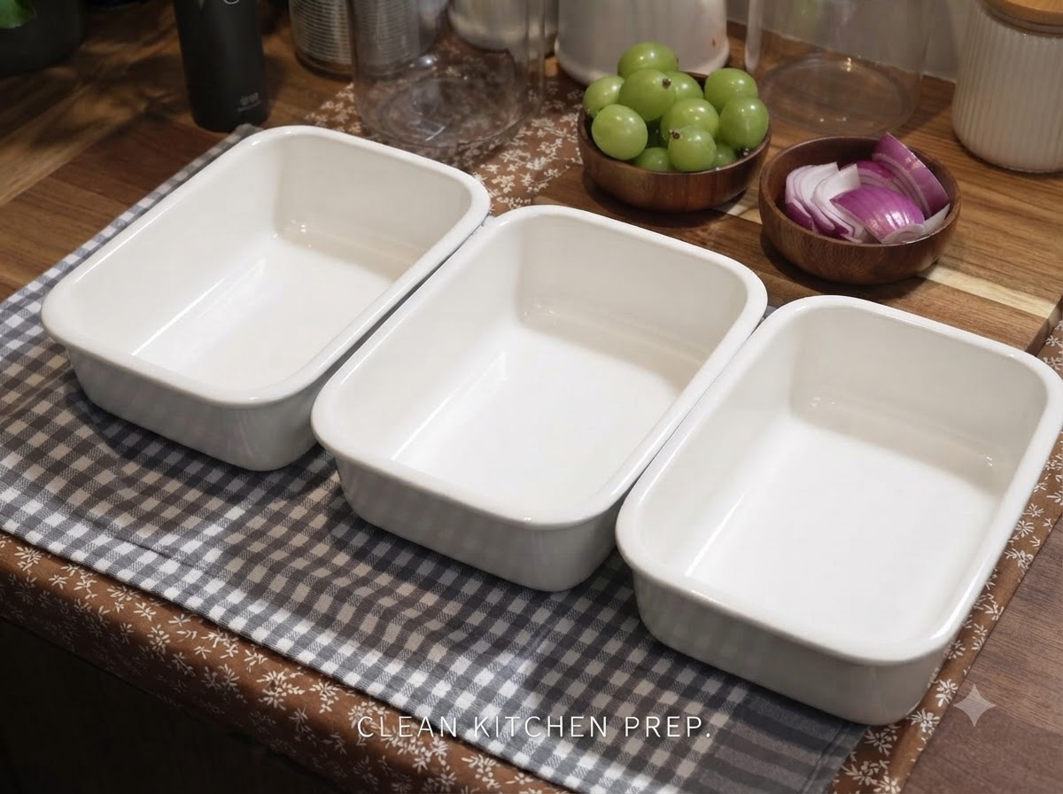 豚カツの衣付け用に、白い容器の中で溶きほぐされている卵。