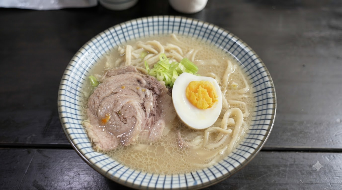 一から作る本格自家製豚骨ラーメン
