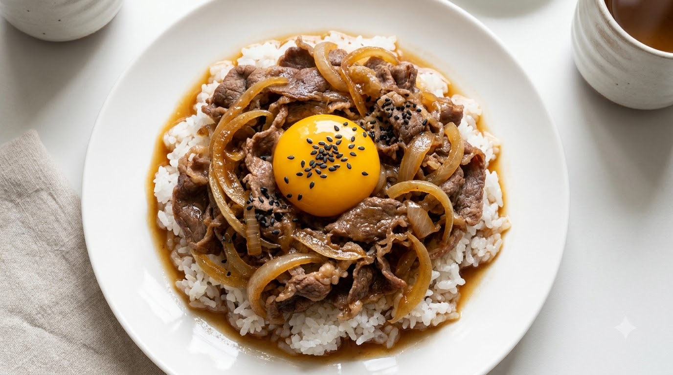 吉野家風牛丼（Gyudon）の作り方