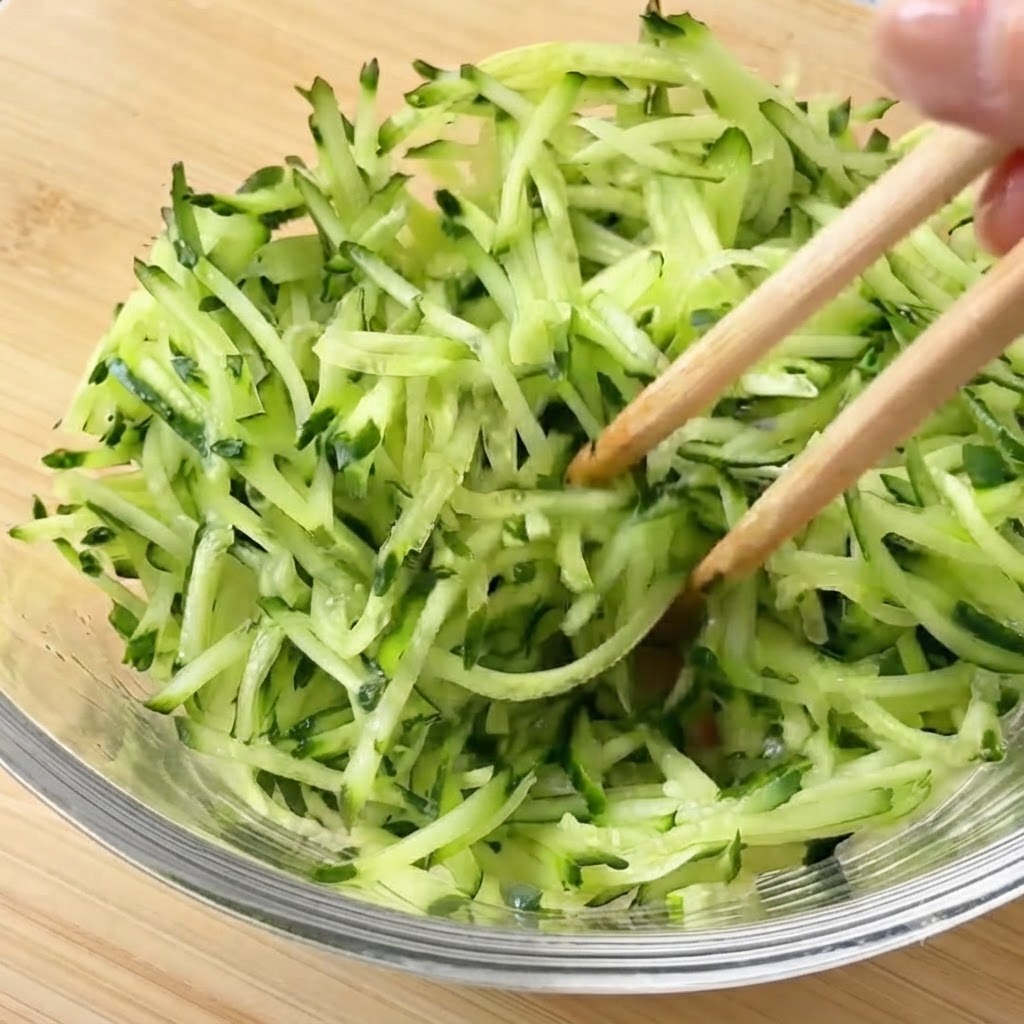 ボウルの上に置いたワイヤーメッシュのストレーナーの中で、ツナの缶詰が汁気を切っている様子。