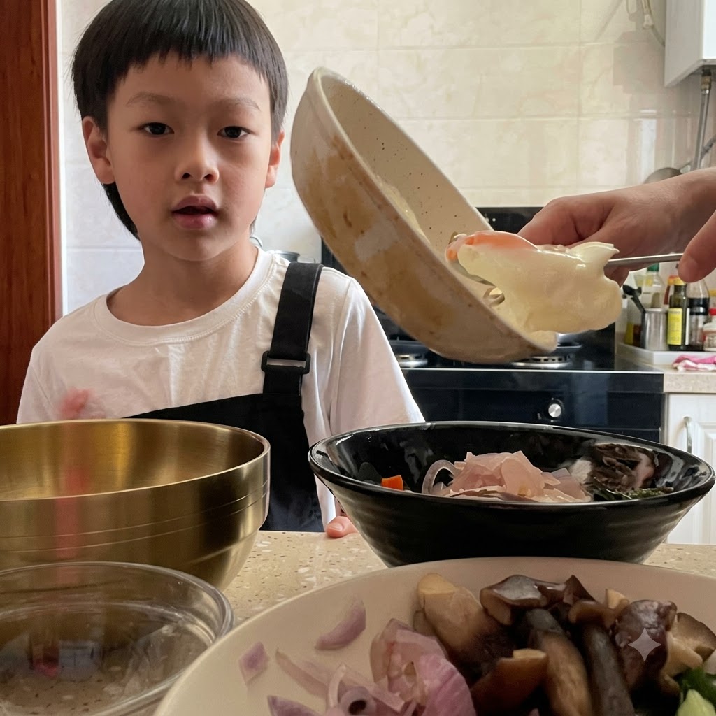 混ぜご飯の上にスライドさせてのせられる、半熟の目玉焼き。